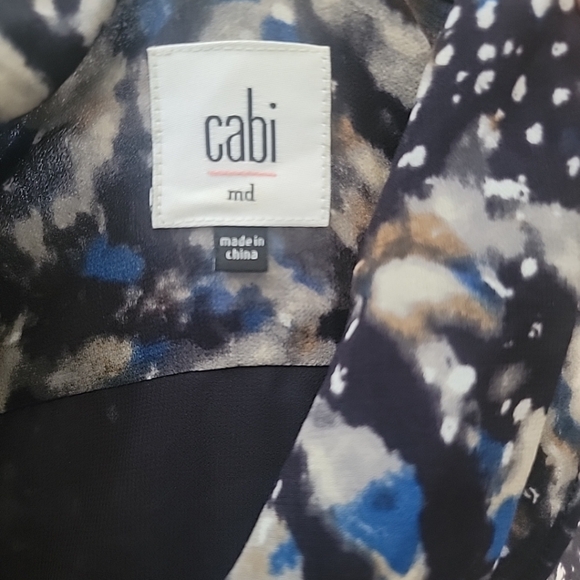 Cabi Starry Night Top Blouse Med Multicolor Ruffle Detail Button Down Casual - Picture 6 of 6